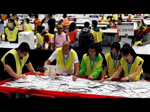 بالفيديو اقبال غير مسبوق على الانتخابات التشريعية في هونغ كونغ
