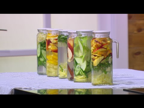 بالفيديو طريقة عمل مشروب البرتقال والخوخ والليمون