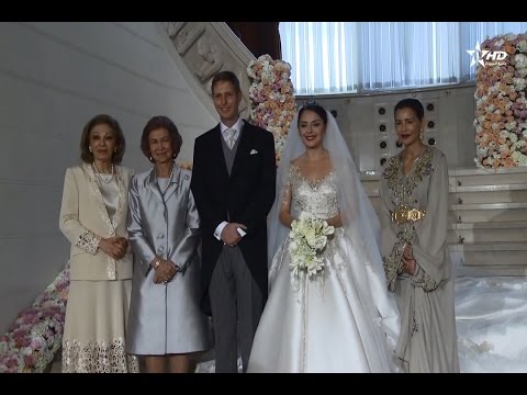 بالفيديو الأميرة للا مريم تحضر حفل زفاف الأمير الألباني