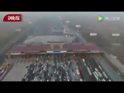 شاهد ازدحام المرور في محطات بكين