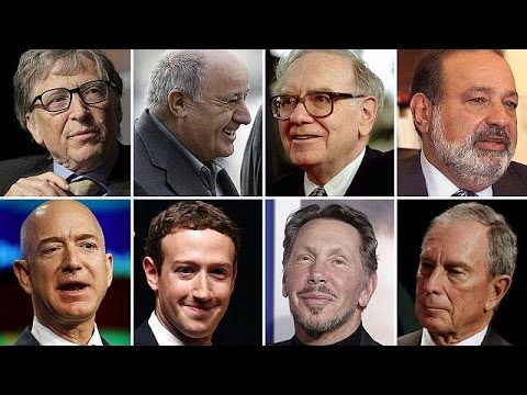 شاهد ثمانية أغنياء فقط يمتلكون ما يعادل 36 مليار إنسان في العالم