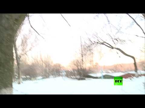 شاهد لحظة قصف الجيش الأوكرني لحي كييفسكي في دونيتسك