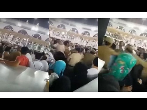 بالفيديو الأمن السعودي يقبض على رجل حاول إحراق نفسه عند الكعبة