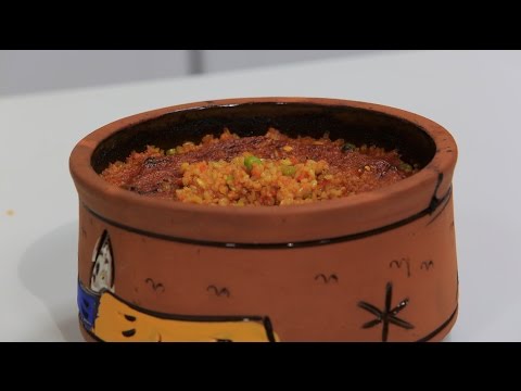 طريقة عمل طاجن فريك بالبسلة