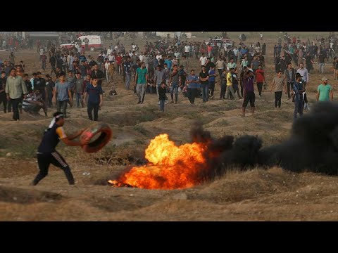 شاهد إصابة 130 فلسطينيًا برصاص الاحتلال الإسرائيلي في قطاع غزة