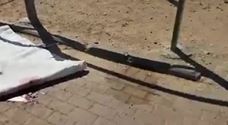 دماء المستوطنين في كريات جات عقب إطلاق الصواريخ عليها