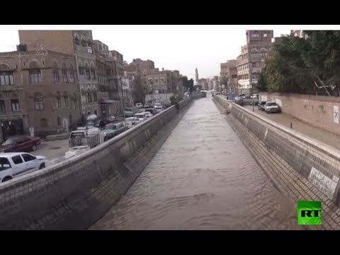 شاهد دمار كبير خلفته الأمطار الغزيرة في صنعاء