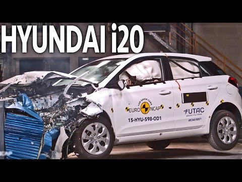 شاهد ماذا سيحدث في حالة اصطدام سيارة hyundai i20