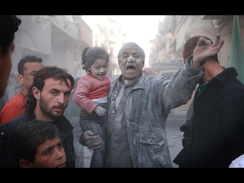 شاهد أهالي مارع يفترشون الأرض في ريف حلب