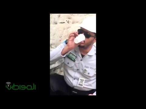 شاهد انفجار عين من ماء زمزم أثناء توسعه الحرم