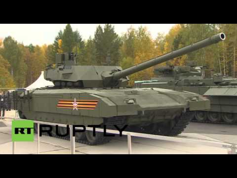 شاهد أحدث الدبابات الروسية في معرض russian arms expo