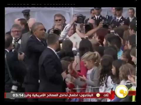 شاهد لحظة استقبال أوباما لنظيره الصيني