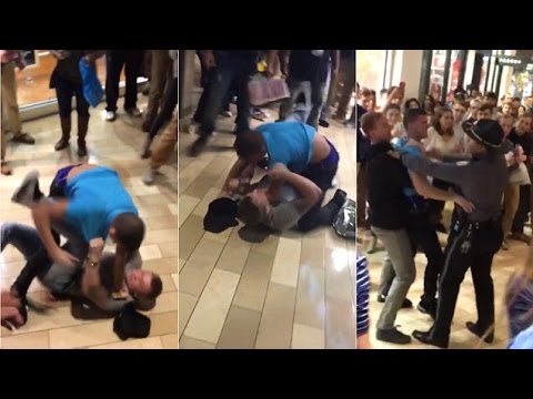 شاهد خناقة بين شابين للحصول على تخفيضات الجمعة السوداء