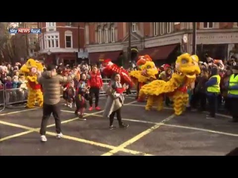 شاهد بالفيديو  العاصمة لندن تحتفل برأس السنة الصينية